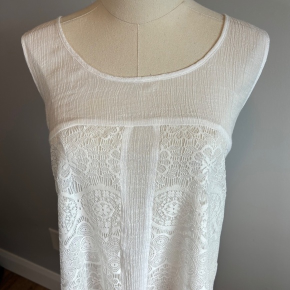 Spense, Women's Sleeveless, Lace, White Top, SZ 1X - Picture 3 of 8